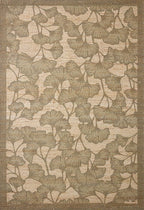 Loloi Chris Loves Julia Rue Collection RUE-02 Olive/Sage 9'-3" x 13' Area Rug Jute Neutral Floral Living Room Bedroom Rug