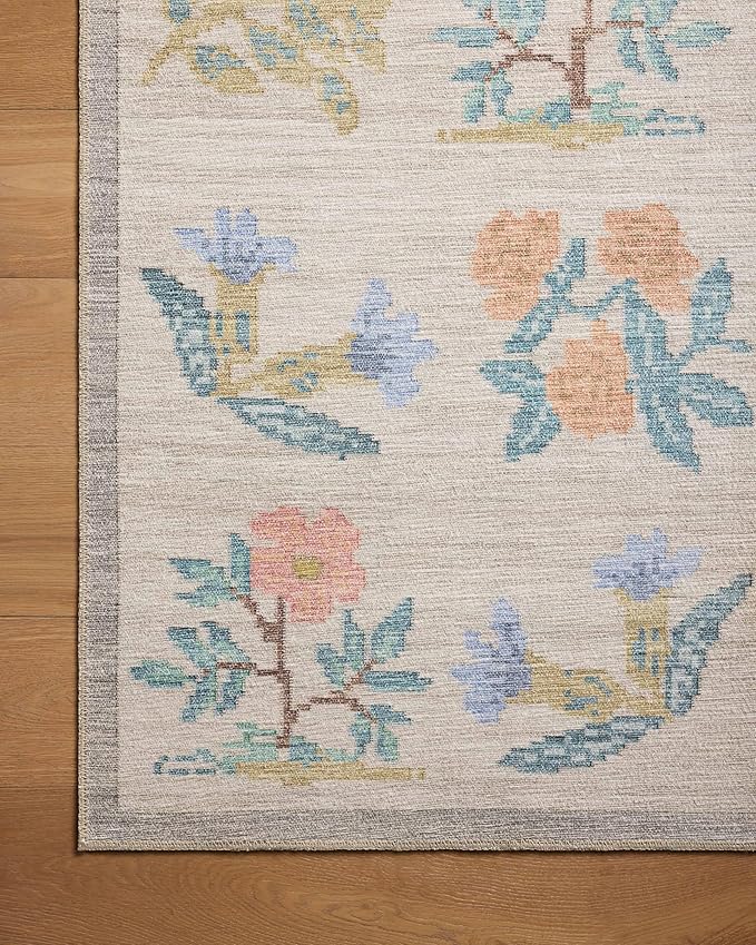 Loloi Rifle Paper Co. Rosa Collection RSA-03 Cream 2'-3" x 3'-9" Accent Rug
