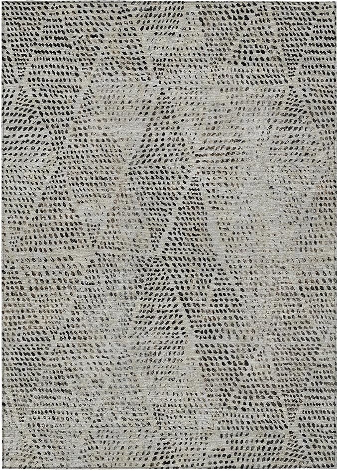 Addison Rugs Chantille ACN591 Gray 5' x 7'6" Indoor Outdoor Area Rug, Easy Clean, Machine Washable, Non Shedding, Bedroom, Living Room, Dining Room, Kitchen, Patio Rug