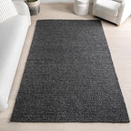 Nuloom Penelope Charcoal, 8'6" x 11'6", Hand-Braided, Wool & Cotton, Soft and Textured, High Traffic, Stain Resistant, Easy Clean, Durable Area Rug for Bedroom, Living Room, Dining, Entryway