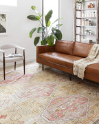 Loloi Skye Collection SKY-04 Gold/Blush 7' x 9' Oval Area Rug