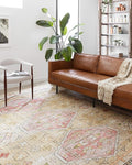 Loloi Skye Collection SKY-04 Gold/Blush 7'-6" x 9'-6" Area Rug