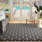 Nourison Home Nourison Essentials Black Ivory 8' x 10' Area Rug - Easy Clean, Non Shedding, Bed Room, Living Room, Dining Room, Kitchen (8' x 10')