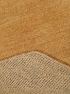 Hand Knotted Loom Wool ECO-Friendly Area Rugs - 10'x10', Octagon, Gold Color, Solid Plain Design, High Pile Thick Handmade Anti Skid Area Rugs for Living Room, Bed Room (L00111)