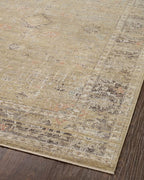 Loloi Magnolia Home by Joanna Gaines Millie Collection MIE-03 Gold/Charcoal 2'-7" x 8'-0", .25" Pile Height, Runner Rug