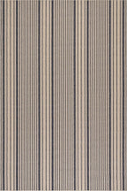 Dash & Albert Axiom Navy Machine Washable Rug, 8.5 X 11.5 Feet, Blue/Ivory Stripe Pattern