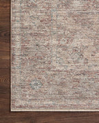 Loloi Magnolia Home by Joanna Gaines Millie Collection MIE-04 Brick/Fog 9'-6" x 9'-6", .25" Pile Height, Round Area Rug