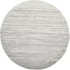 SAFAVIEH Adirondack Collection Area Rug - 4' Round, Ivory & Silver, Modern Ombre Design, Non Shedding & Easy to Clean, Ideal for Living Room, Bedroom, Office, Dining Space (ADR113B)