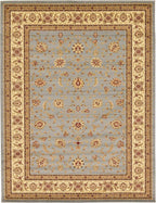 Unique Loom Voyage Collection Traditional Oriental Classic Intricate Design Area Rug (10' 0 x 13' 0 Rectangular, Light Blue/Gold)