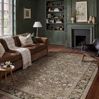 HUGEAR 6x9 Machine Washable Rugs Brown Hallway Large Area Rug Indoor Accent Rug Floral Mid Pile Carpet Soft Thicker Throw Aesthetic Rug Bedroom Living Room Office Dining Kitchen Laundry