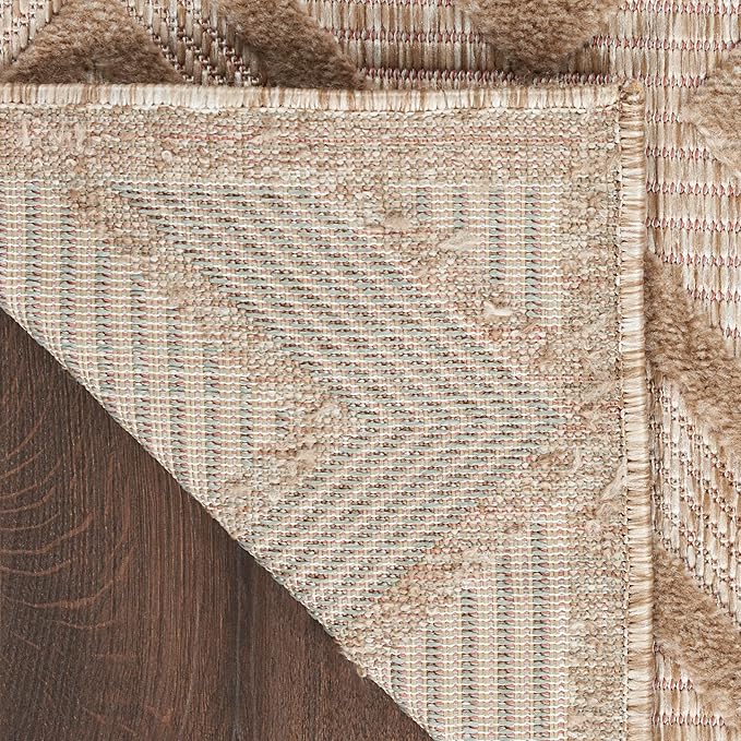 Nourison Home Versatile Natural Beige 4' x 6' Area Rug - Easy Clean, Non Shedding, Bed Room, Living Room, Dining Room, Kitchen (4' x 6')