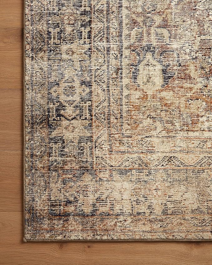 Loloi Amber Lewis Morgan Collection MOG-01 Sunset/Ink 2' x 3'-6" 38" Thick Accent Rug feat. CloudPile, Neutral, Room Décor, Vintage Inspired, Livingroom, Bedroom, Dining Area