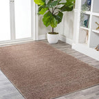 JONATHAN Y Haze Solid Low-Pile Brown Indoor Area Rug 8x10, Coastal,Bohemian,Minimalist,Classic, Easy-Cleaning for Living Room,Bedroom,Kitchen,Pet Friendly,Non-Shedding (SEU100J-8)