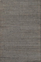 nuLOOM 8x10 Elfriede Jute & Cotton Hand Woven Area Rug, Charcoal, Solid Rustic Farmhouse Style, Weaved Design, Natural Fiber, For Bedroom, Living Room, Dining Room, Hallway, Office, Entryway
