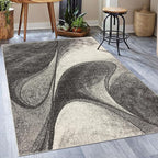 LUXE WEAVERS Spiral Abstract Gray 8x10 Area Rug