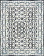 Nourison Home Grace Blue 7'10" x 9'10" Area Rug - Easy Clean, Non Shedding, Bed Room, Living Room, Dining Room, Kitchen (8' x 10')