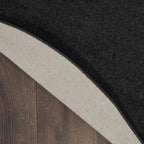 Nourison Home Nourison Essentials Black 6' x Round Area Rug - Easy Clean, Non Shedding, Bed Room, Living Room, Dining Room, Kitchen (6' x Round)