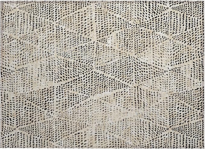 Addison Rugs Chantille ACN591 Beige 1'8" x 2'6" Indoor Outdoor Area Rug, Easy Clean, Machine Washable, Non Shedding, Bedroom, Living Room, Dining Room, Kitchen, Patio Rug