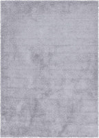 Unique Loom Davos Shag Collection Area Rug - Solid (7' 10" x 11' Rectangle, Sterling)