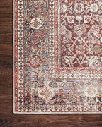 Loloi Layla Collection LAY-11 Cinnamon/Sage 9'-0" x 12'-0" .13" Thick Area Rug, Soft, Durable, Vintage Inspired, Distressed, Low Pile, Non-Shedding, Easy Clean, Printed, Living Room Rug