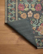 Loloi Rifle Paper Co. Rosa Collection RSA-01 Black 2'-6" x 7'-6" Runner Rug