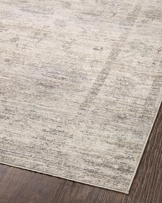 Loloi Magnolia Home by Joanna Gaines Millie Collection MIE-01 Silver/Dove 11'-6" x 15'-7", .25" Pile Height, Area Rug
