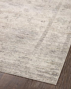 Loloi Magnolia Home by Joanna Gaines Millie Collection MIE-01 Silver/Dove 9'-6" x 9'-6", .25" Pile Height, Round Area Rug