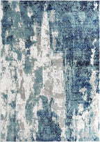 LUXE WEAVERS Modern Abstract Art Light Blue 2x7 Area Rug