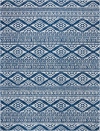 SAFAVIEH Area Rug 9x12 - Tulum Collection - Large - Navy & Ivory, Moroccan Boho Tribal Design, Non-Shedding & Easy to Clean, Ideal for Living Room, Bedroom, Dining Space (TUL272N)