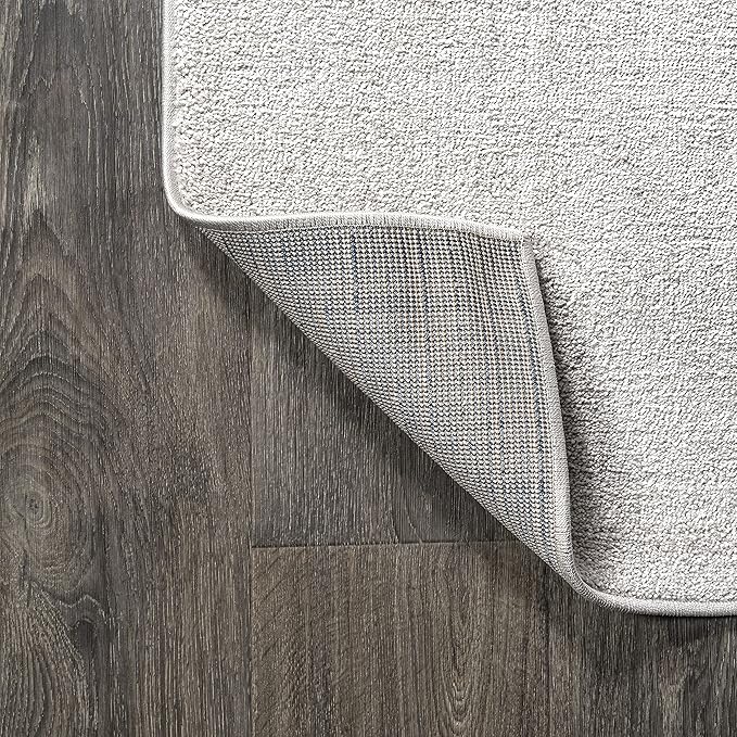 JONATHAN Y Haze Solid Low-Pile Ivory Indoor Area Rug 6x9, Coastal,Bohemian,Minimalist,Classic, Easy-Cleaning for Living Room,Bedroom,Kitchen,Pet Friendly,Non-Shedding (SEU100D-6)