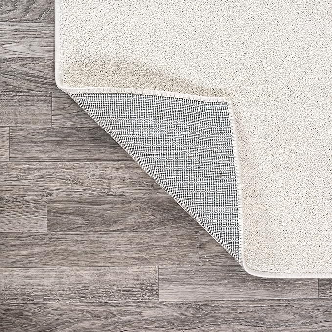 JONATHAN Y Haze Solid Low-Pile Cream Indoor Area Rug 3x5, Coastal,Bohemian,Minimalist,Classic, Easy-Cleaning for Living Room,Bedroom,Kitchen,Pet Friendly,Non-Shedding (SEU100T-3)