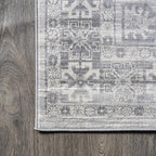 JONATHAN Y Modern Vintage Medallion Light Grey Indoor Area Rug, 3x5, Country, Floral, Easy-Cleaning for Living Room, Bedroom, Kitchen, Pet Friendly, Non-Shedding (MDP108B-3)
