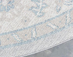 Unique Loom Salzburg Collection Classic Traditional Design Oriental Inspired Border Area Rug (8' 0 x 8' 0 Round, Gray/Beige)