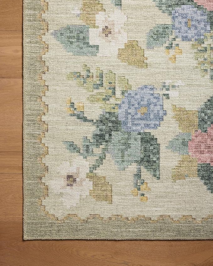 Loloi Rifle Paper Co. Rosa Collection RSA-02 Cream/Multi 3'-9" x 5'-6" Accent Rug