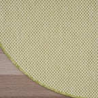 Nourison Home Courtyard Ivory Green 8' x Round Area Rug - Easy Clean, Non Shedding, Bed Room, Living Room, Dining Room, Kitchen (8' x Round)