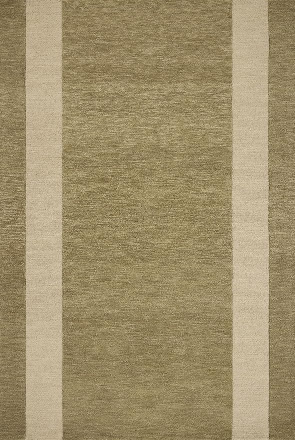 Loloi Leanne Ford Craven Collection CVN-01 Light Olive/Oatmeal 9'-3" x 13' Area Rug Geometrical, Patterned, Neutral, Living Room, Bedroom, Dining Room