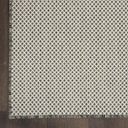 Nourison Home Courtyard Ivory Charcoal 2'2" x 8' Area Rug - Easy Clean, Non Shedding, Bed Room, Living Room, Dining Room, Kitchen (8' Runner)