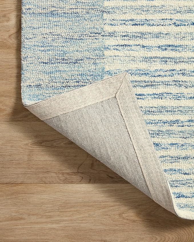 Loloi Chris Loves Julia Chris Collection CHR-01 Ivory/Denim 2'-0'' x 5'-0'', .50" Pile Height, Accent Rug