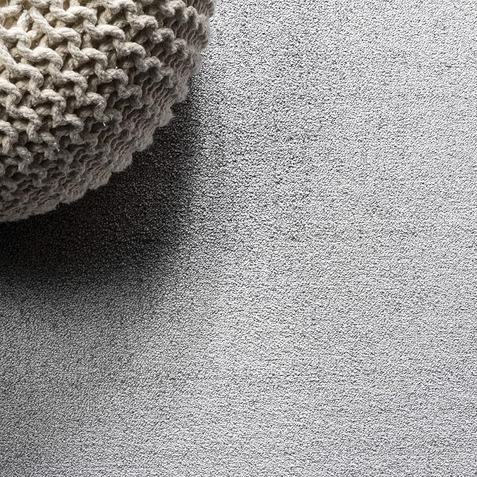 JONATHAN Y Haze Solid Low-Pile Light Gray Runner Rug 2x8, Coastal,Bohemian,Minimalist,Classic, Easy-Cleaning for Living Room,Bedroom,Kitchen,Pet Friendly,Non-Shedding (SEU100K-28)