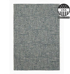 FH Home Outdoor Rug - Waterproof Easy to Clean Stain Resistant - Patio Indoor Outdoor Porch Deck Balcony Entryway - Geometric Modern - Budapest - Aqua - 5ft 2in x 7ft 6in