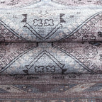 Washable Area Rug. Modern Farmhouse. Vintage. Turkish. Bohemian. Distressed. Oriental. Traditional. Rugs for Living Room. Dining. Bedroom. Office. Entryway. Foyer. (863BM, 7'5" x 9'8")