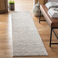 SAFAVIEH Tulum Collection Runner Rug - 2' x 17', Ivory & Grey, Moroccan Boho Tribal Design, Non-Shedding & Easy to Clean, Ideal for Living Room, Hallway, Foyer, Bedroom (TUL272A)
