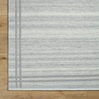 Mark&Day Wool Rugs, 8x10 Janmichael Solid and Border Gray Area Rug, Grey Ivory Carpet for Living Room, Bedroom or Kitchen (8' x 10')