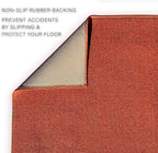 Custom Made Runner Rug Low Pile with Rubber Backing for Kitchen Foyer Hallway Entry Choose Your Length Size 26 Inch Wide Solid and Plain Orange Color (3 feet x 26 inch)
