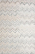 Modern Herringbone Chevron Collection Handcrafted Wool Area Rug - Durable, Zigzag Pattern, for High Traffic, Contemporary Design for Living Room, Bedroom, Dining Room Decor (Ivory-Multi, 5' x 7')