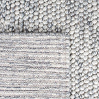 Safavieh Area Rug 6x8 - Natura Collection - Light Grey & Ivory, Handmade Wool Blend, Textured Design, Ideal for Living Room, Bedroom, Dining Space (NAT620G)