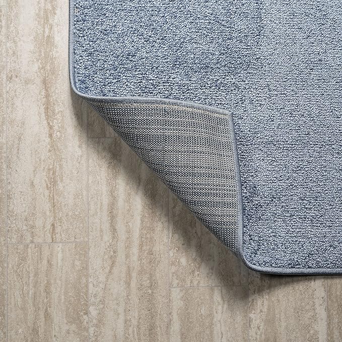 JONATHAN Y Haze Solid Low-Pile Classic Blue Indoor Area Rug 5x8, Coastal,Bohemian,Minimalist,Classic, Easy-Cleaning for Living Room,Bedroom,Kitchen,Pet Friendly,Non-Shedding (SEU100F-5)