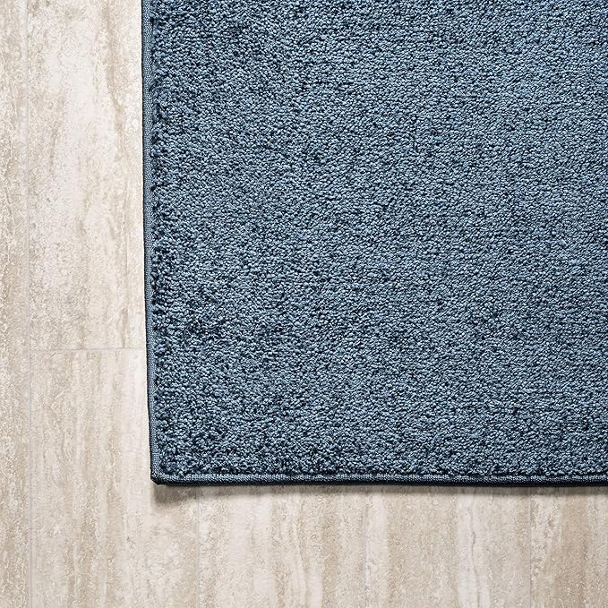 JONATHAN Y Haze Solid Low-Pile Navy Indoor Area Rug 3x5, Coastal,Bohemian,Minimalist,Classic, Easy-Cleaning for Living Room,Bedroom,Kitchen,Pet Friendly,Non-Shedding (SEU100C-3)