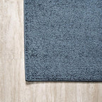 JONATHAN Y Haze Solid Low-Pile Navy Indoor Area Rug 3x5, Coastal,Bohemian,Minimalist,Classic, Easy-Cleaning for Living Room,Bedroom,Kitchen,Pet Friendly,Non-Shedding (SEU100C-3)