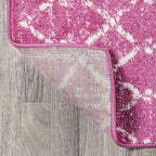 JONATHAN Y Boho Vintage Diamond Fuchsia/Ivory Indoor Area Rug 4X6 ft, Moroccan Hype for Living Room, Bedroom, Kitchen, Office, Easy-Cleaning, High Traffic, Pet-Friendly, Non-Shedding (MOH101G-4)